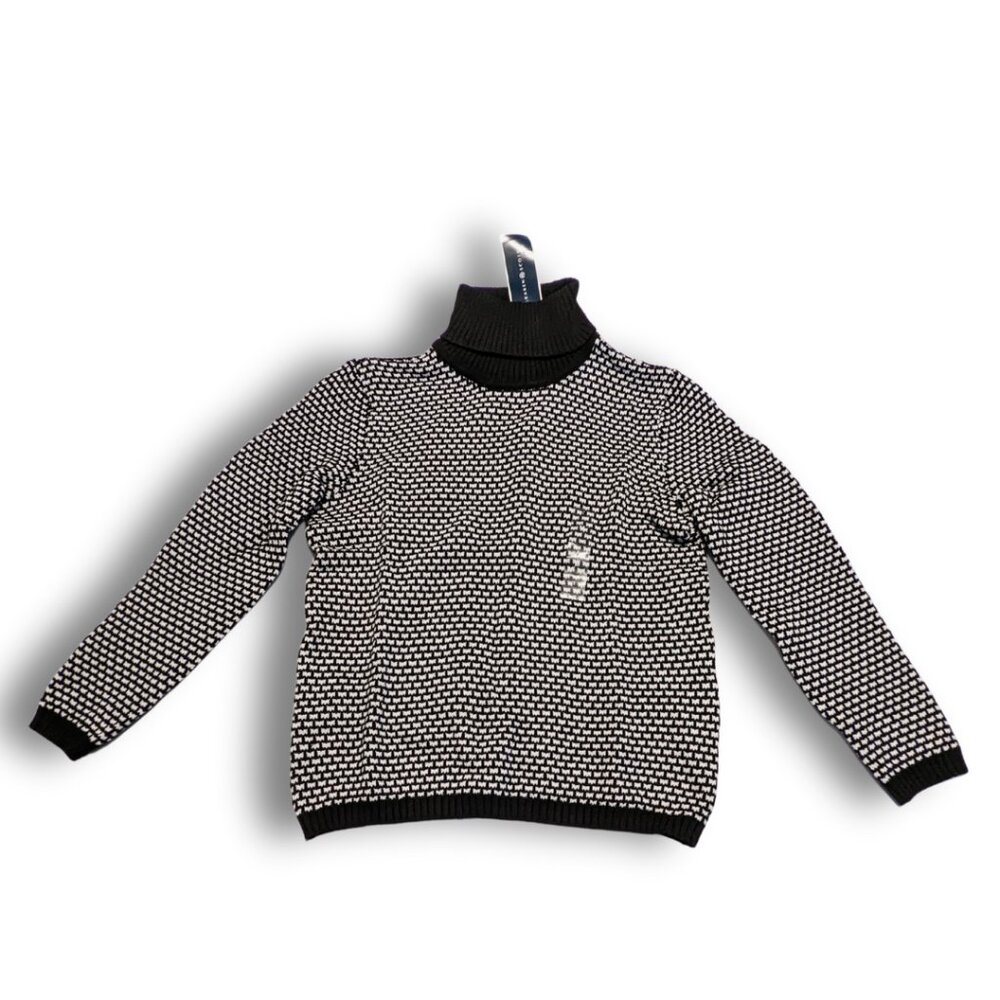 Karen Scott Turtle Neck Sweater M – Winter White Jersey Knit, New with Tags